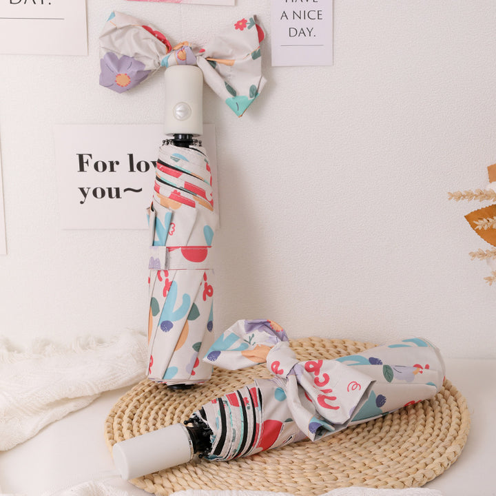 Ladies Rainbow Colored Folding Umbrellas Stornfield
