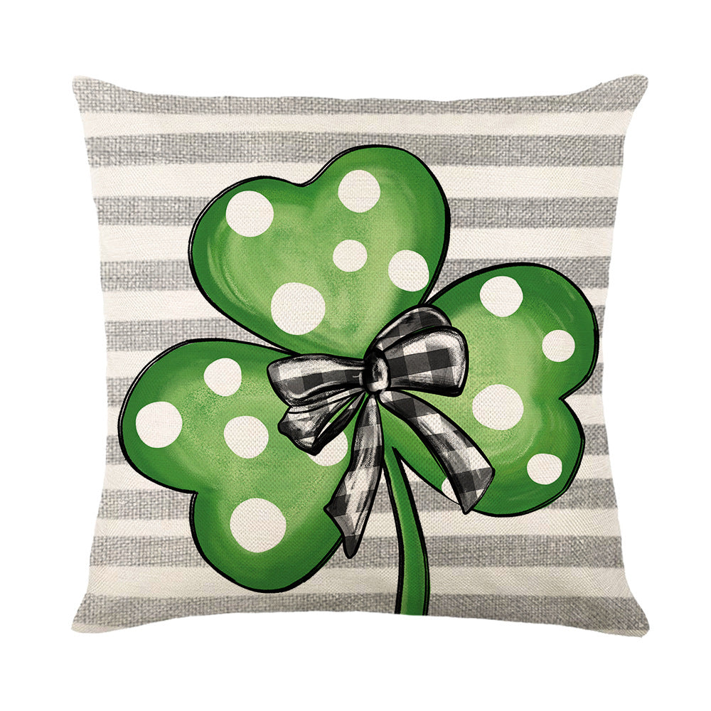 Square Decorative Plaid Linen Cushion Cover
