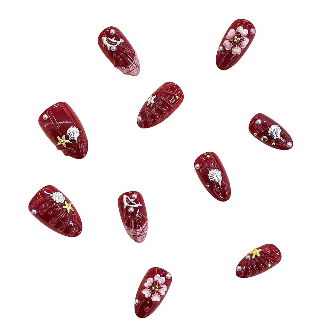 Artistic Floral Design Press-On Nail Set Stornfield 1787225330