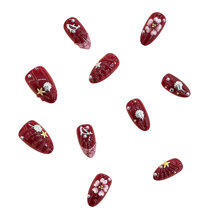 Artistic Floral Design Press-On Nail Set Stornfield 1787225330