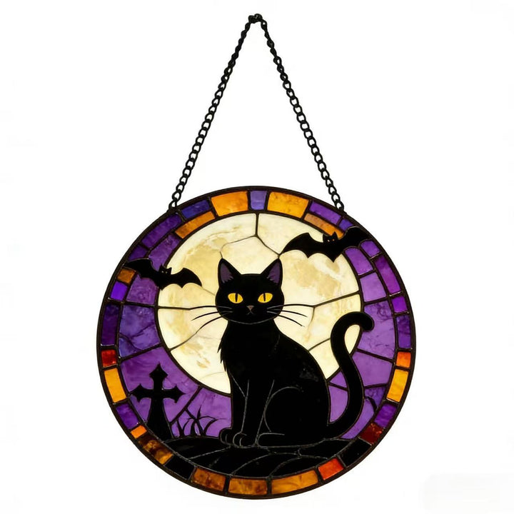 Decorative Skull Stained Glass Wall Art Stornfield