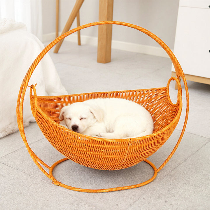 Modern Wicker Fruit Bowl with Stand Stornfield