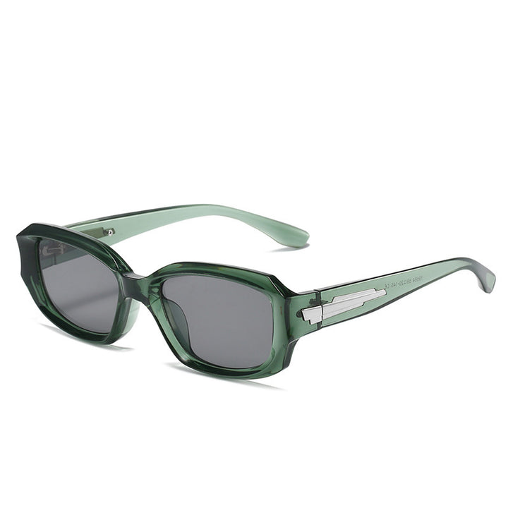Retro-Inspired Angular Sunglasses with Unique Decorative Details Stornfield