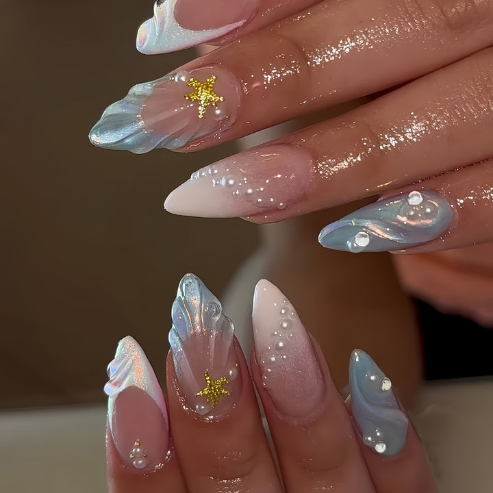 Artistic Marine-Inspired Nail Art Stornfield