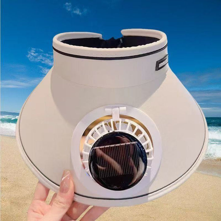 Sport Sun Visor with detachable front fan, adjustable headband and reflective piping Stornfield