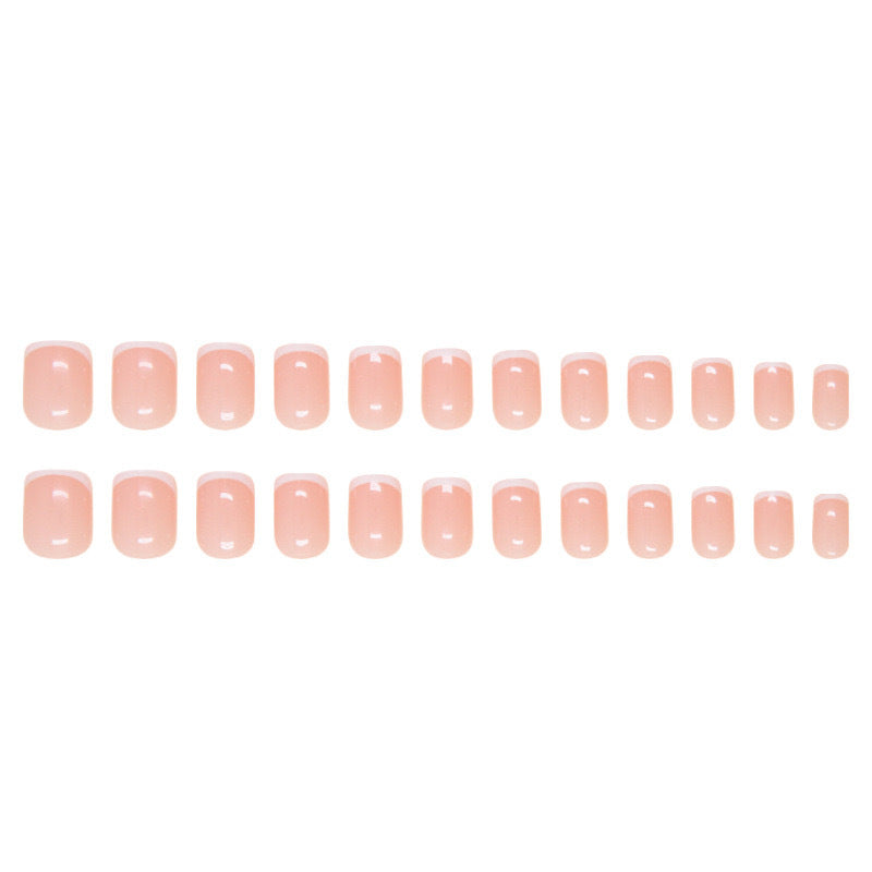 Artificial nail set with elegant French finish Stornfield