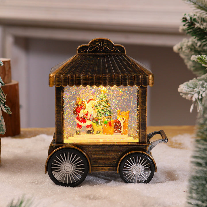 Decorative light lantern with snow globe Stornfield
