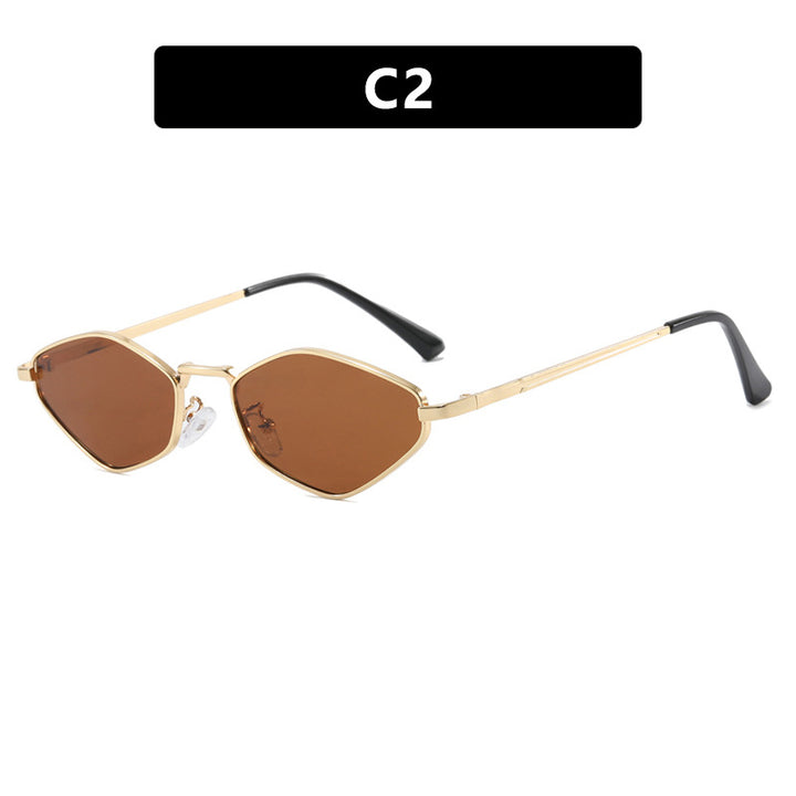 Women's geometric sunglasses with fine metal frame and UV protection Stornfield