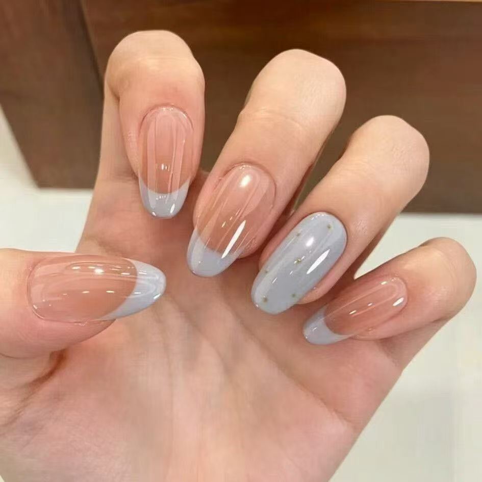 Elegant French Tip Press-On Nail Set Stornfield