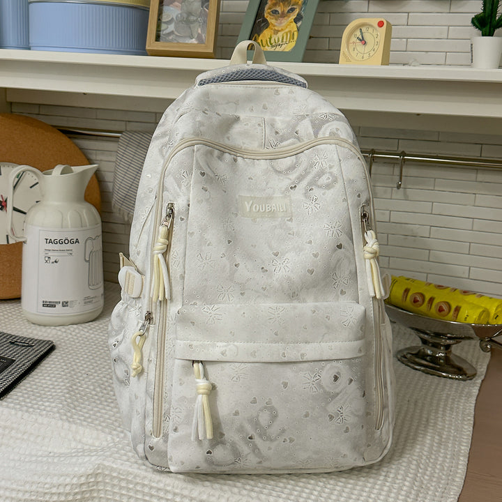 Stylish Floral-Embossed Backpack Stornfield