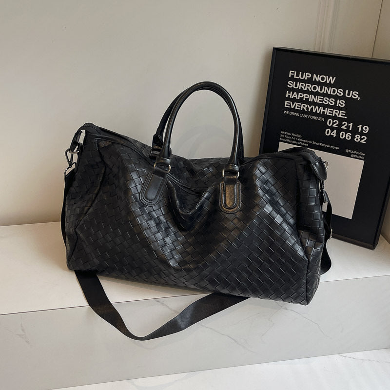 Handcrafted Travel Bag Made of Woven Leather Stornfield