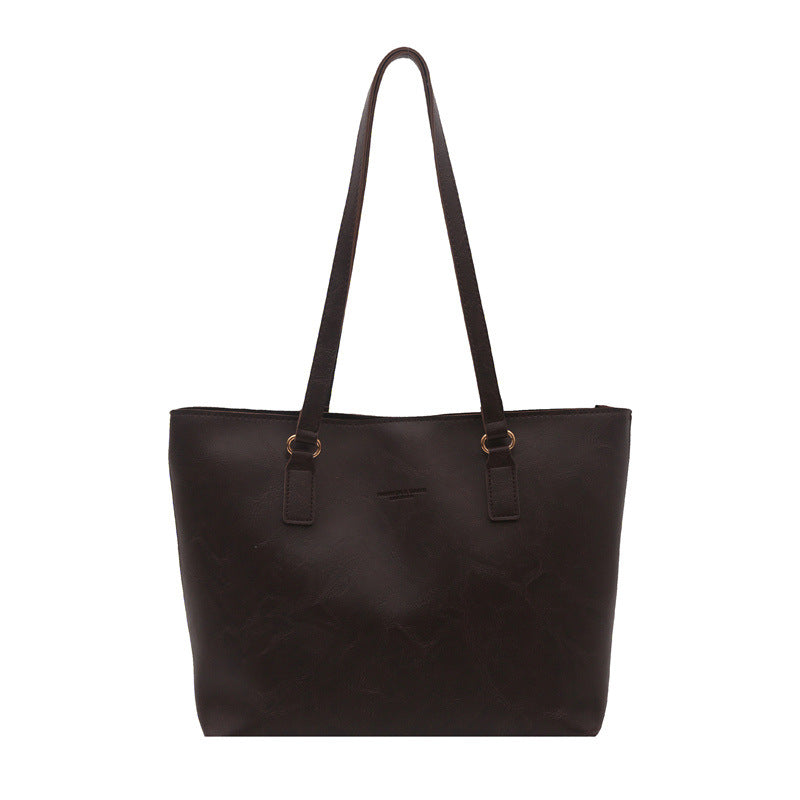 Classic Vegan Leather Shoulder Tote Bag