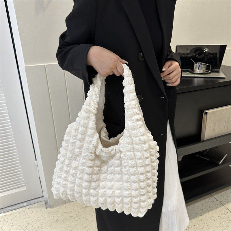 Textured Knit Hobo Bag