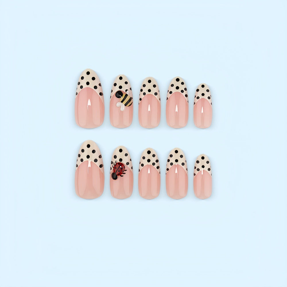 Nail Art Set with playful insect designs and polka dots Stornfield