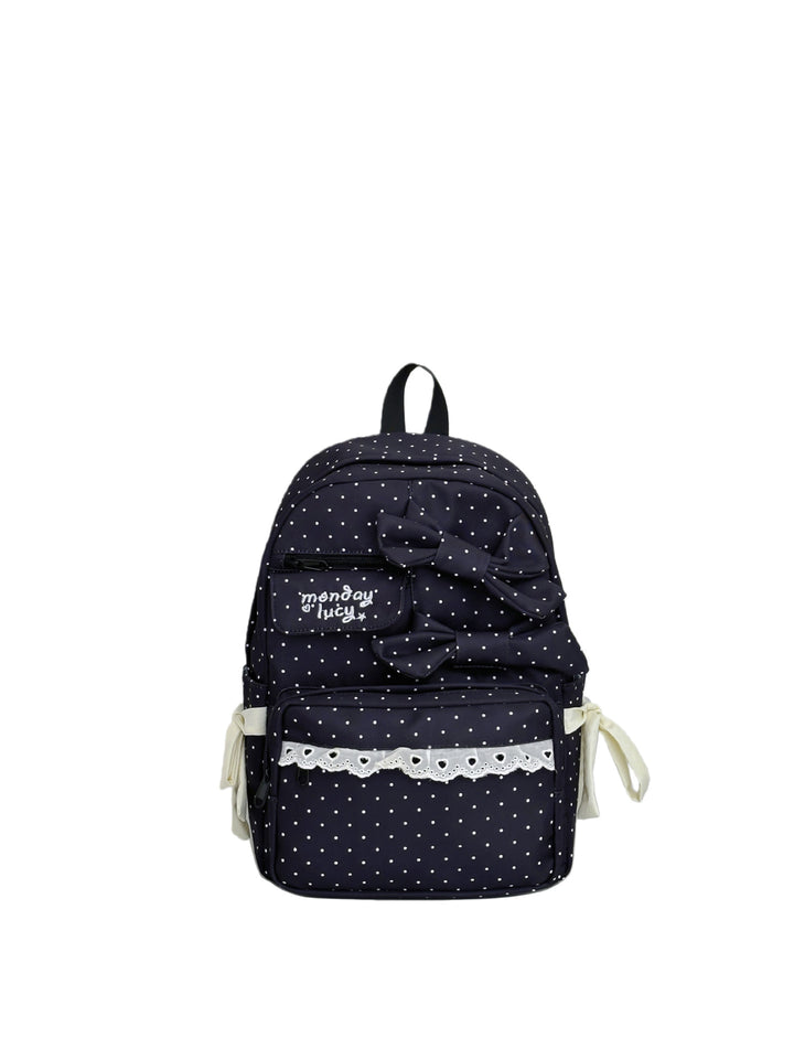 Adorable Polka Dot Bow School Backpack Stornfield