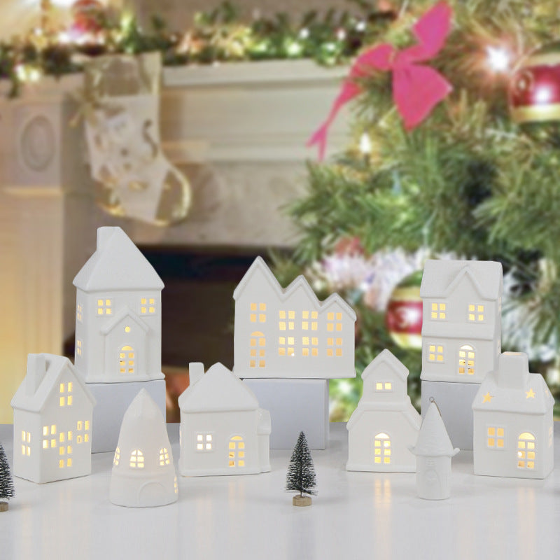 Decorative House-Shaped Ceramic Night Light Stornfeild
