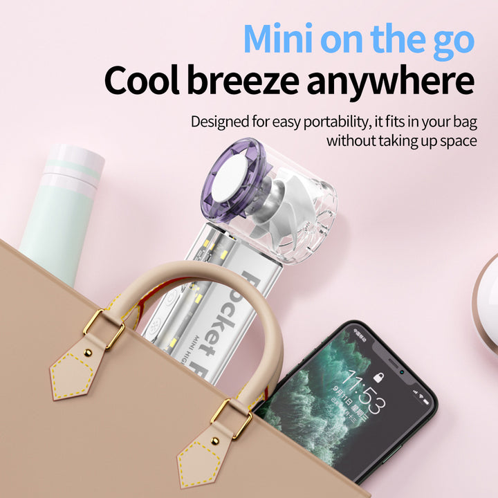 Women Portable High-Speed Mini Fan with LED Display Stornfield