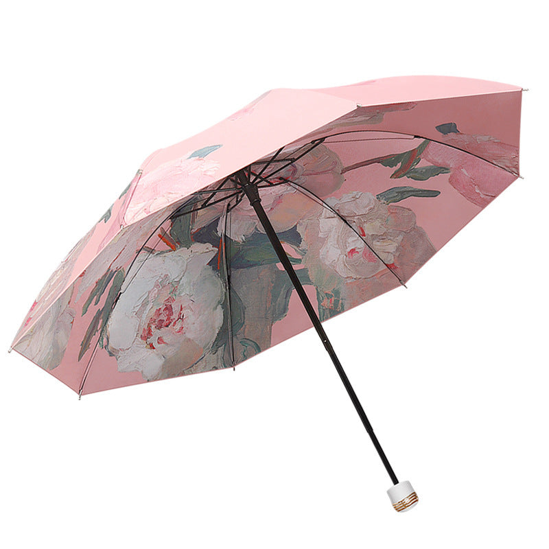 Ladies umbrella with blooming rose pattern Stornfield