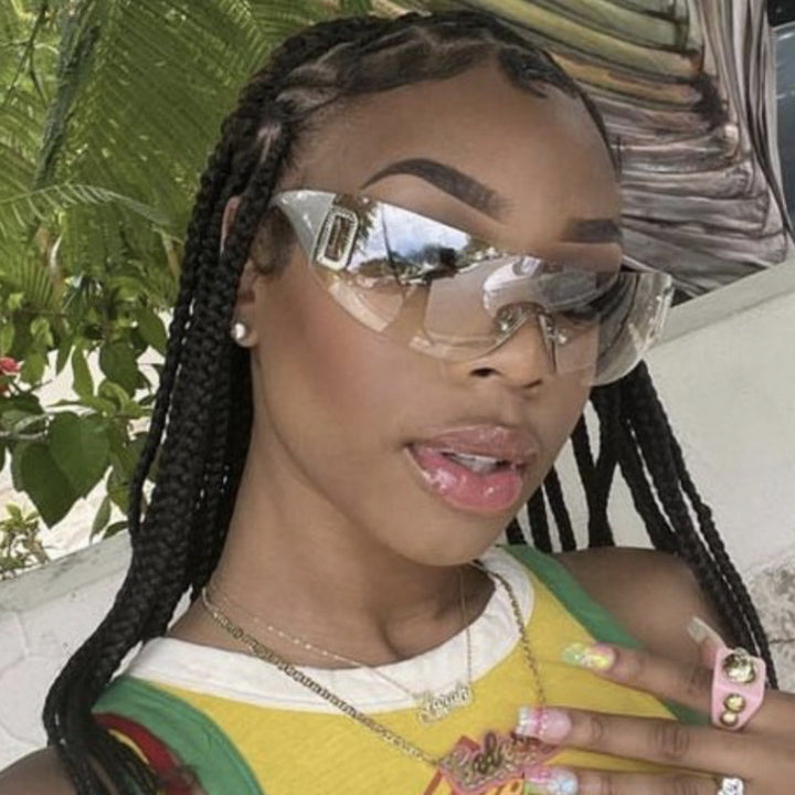 Women's sporty sunglasses in futuristic shield design Stornfield