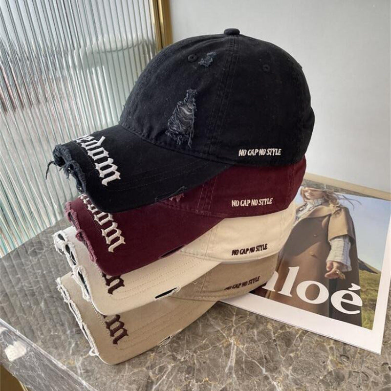 Women's Distressed Freedom Embroidered Baseball Cap Stornfield