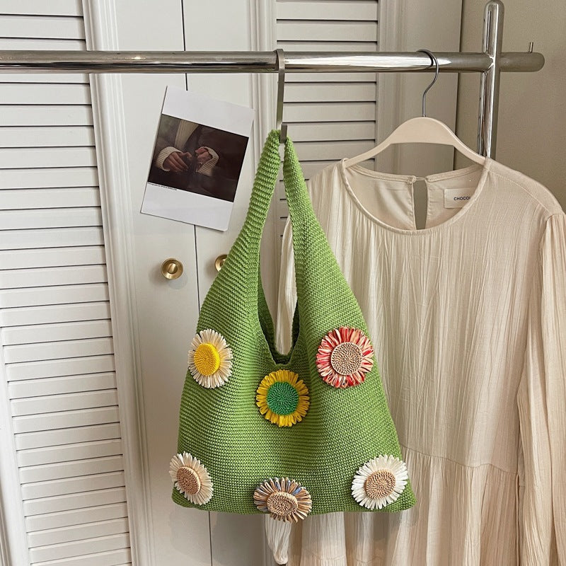 Floral Embellished Tote Bag