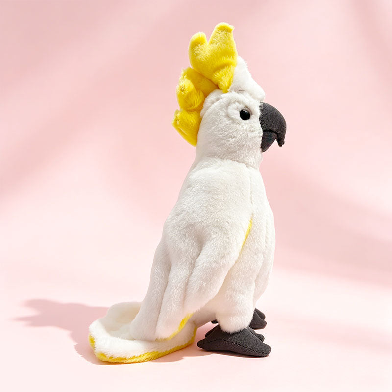 Lifelike Plush Parrot Toy with Embroidered Beak and Poseable Feet Stornfield