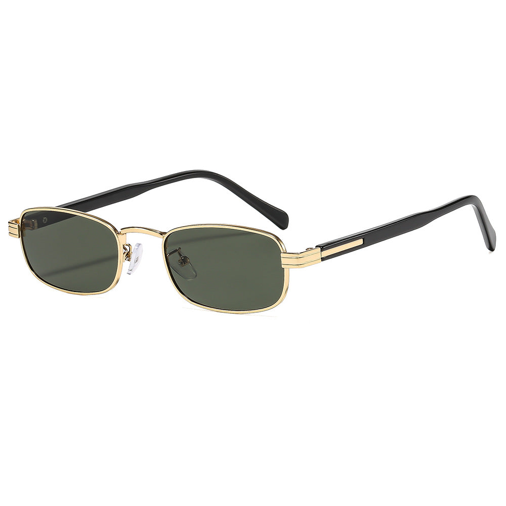 Ladies fashionable sunglasses with stylish metal frame and orange lenses Stornfield