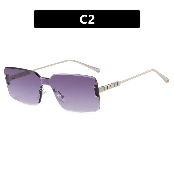 Women's modern rectangular sunglasses with stylish metal frame Stornfield