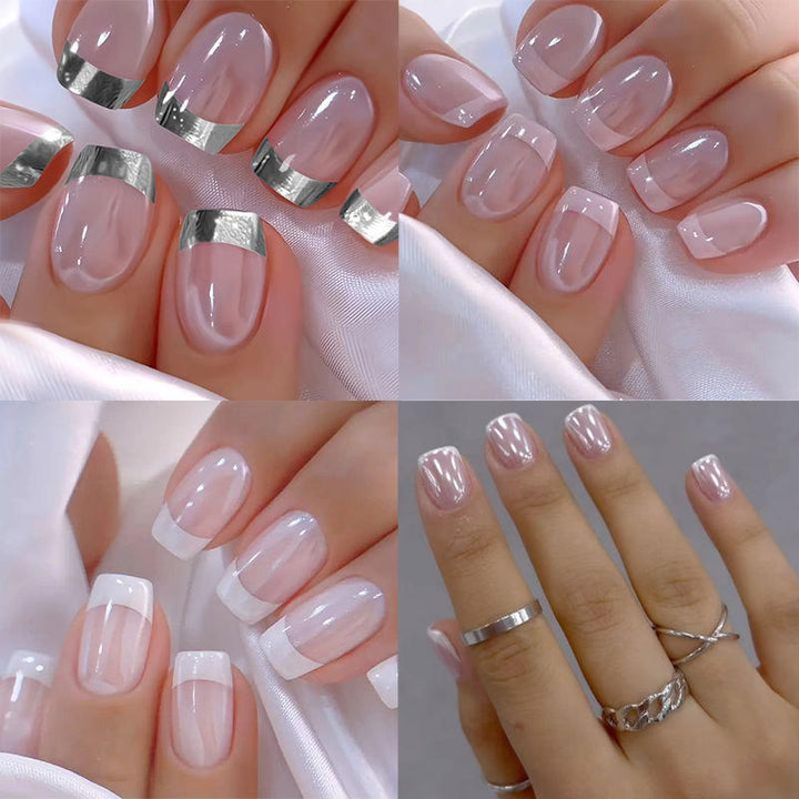Elegant French Tip Nail Extensions Stornfield
