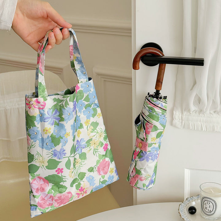 Women Folding Umbrella with Exquisite Floral Design Stornfield