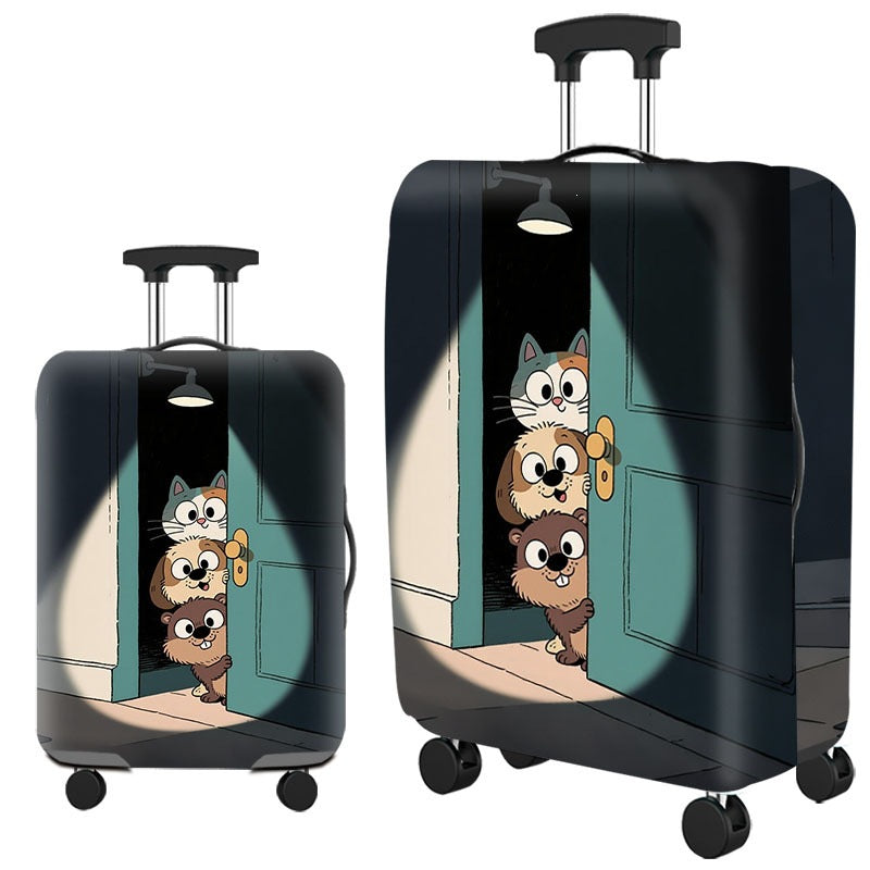 Artistic Cat-Themed Hard Shell Suitcase Stornfield