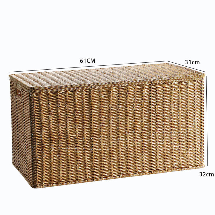 Unisex storage basket made of natural material with practical handles Stornfield