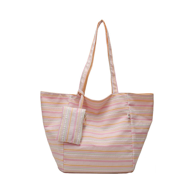 Spacious Wave Stripe Shopping Bag Stornfield