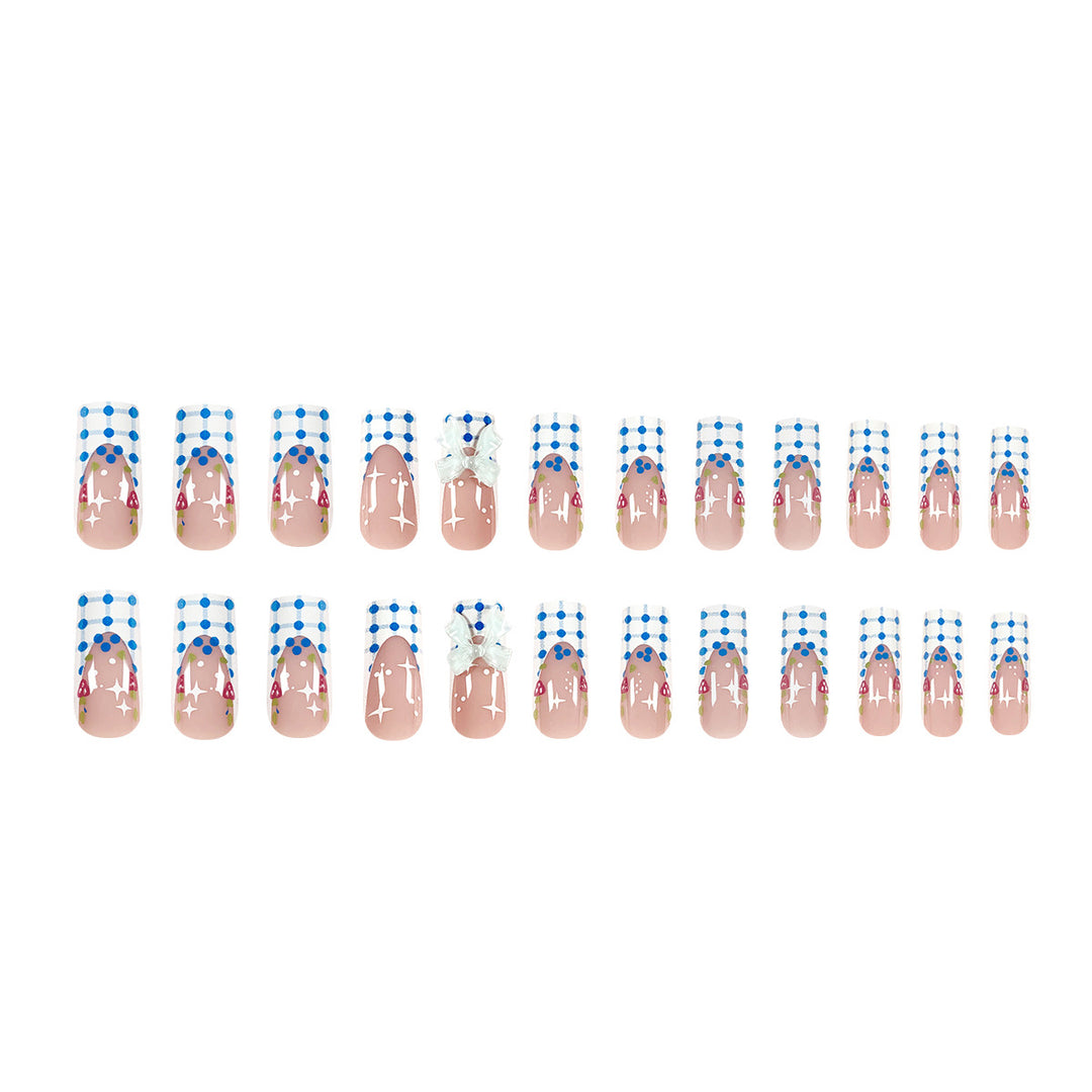 Artistic acrylic nails with playful design Stornfield