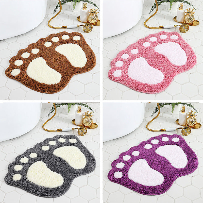 Fun Footprint Bath Mat for Bathroom