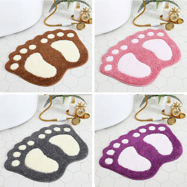 Fun Footprint Bath Mat for Bathroom