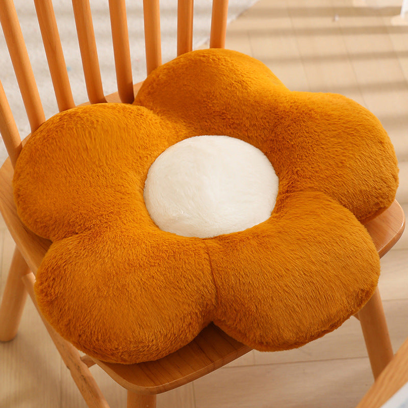 Plush seat cushion in flower shape Stornfield