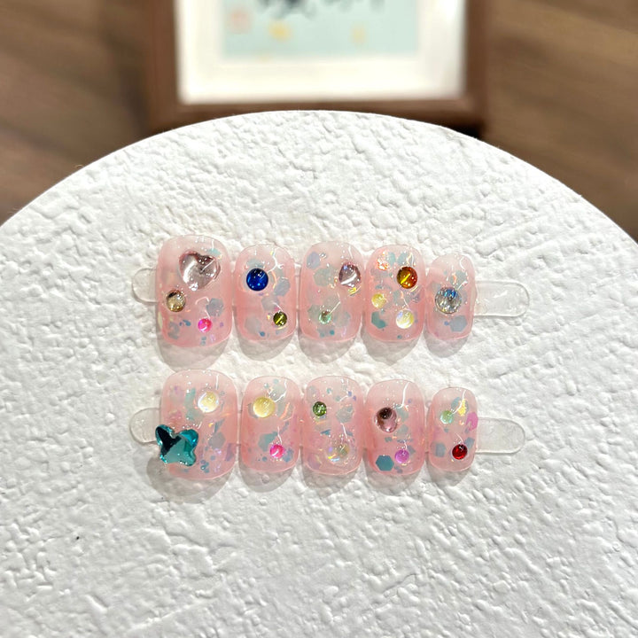 Artistic Decorative Press-On Nails