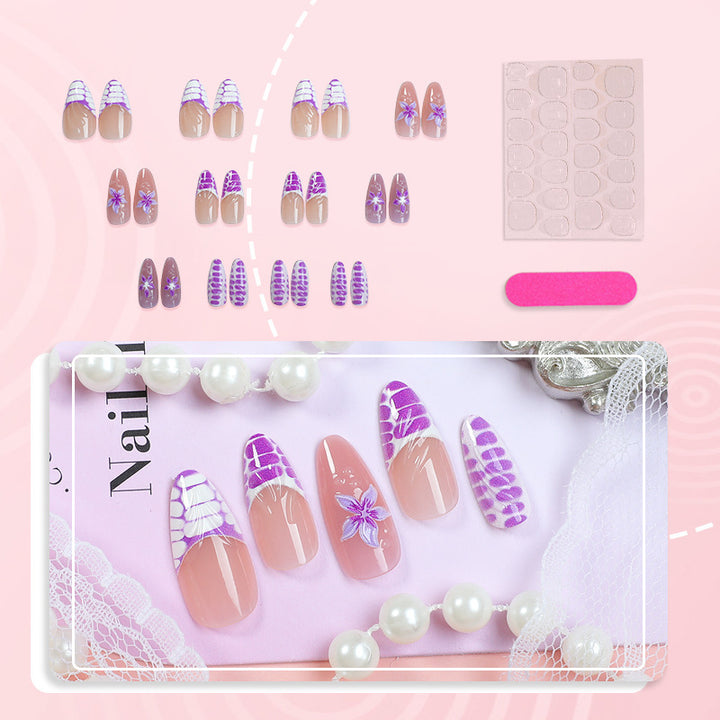 Artful nail tips in modern floral design Stornfield
