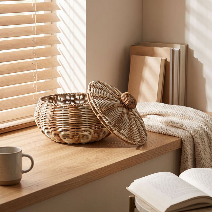 Stylish basket with lid Stornfield