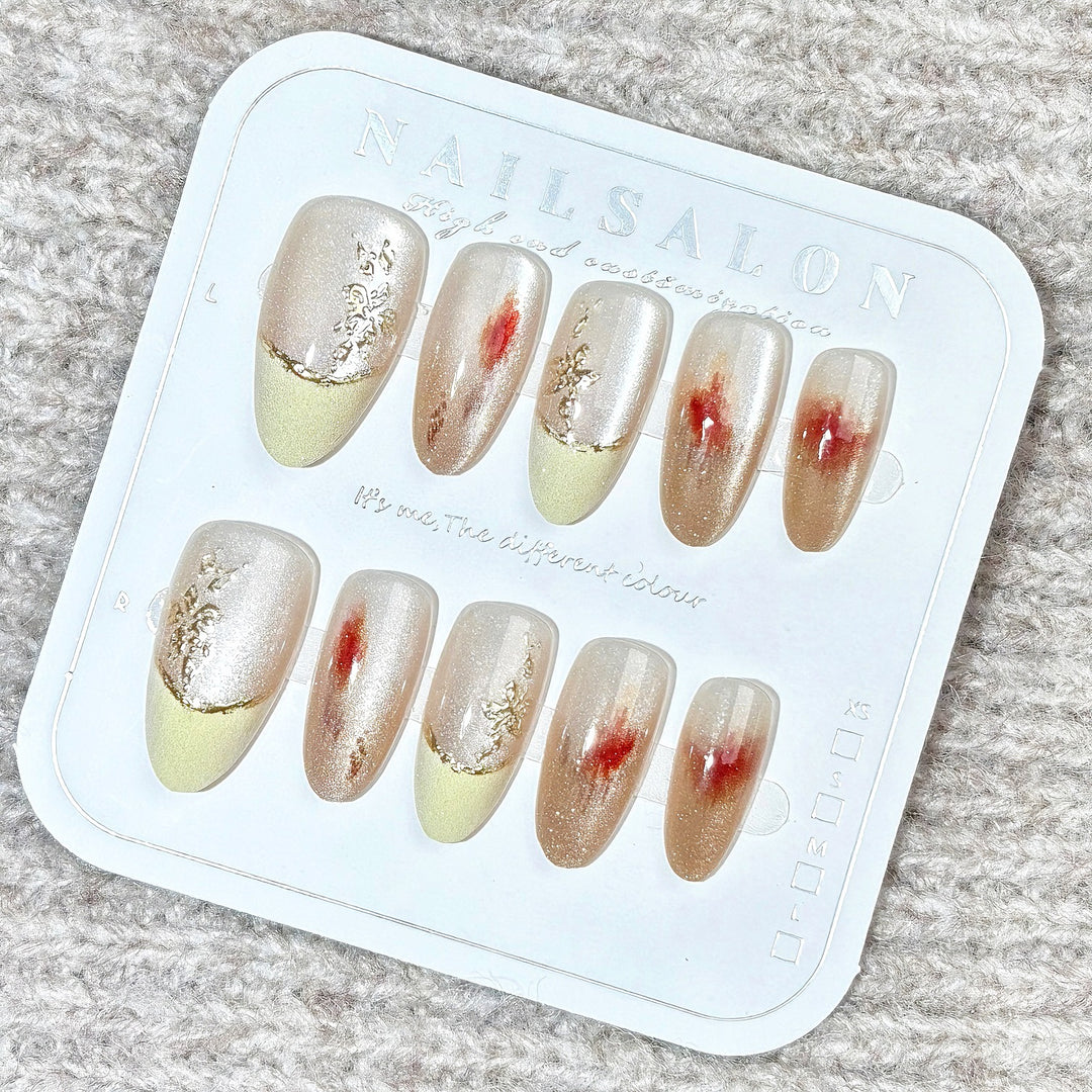 Premium Gem-Embellished Press-On Nail Set