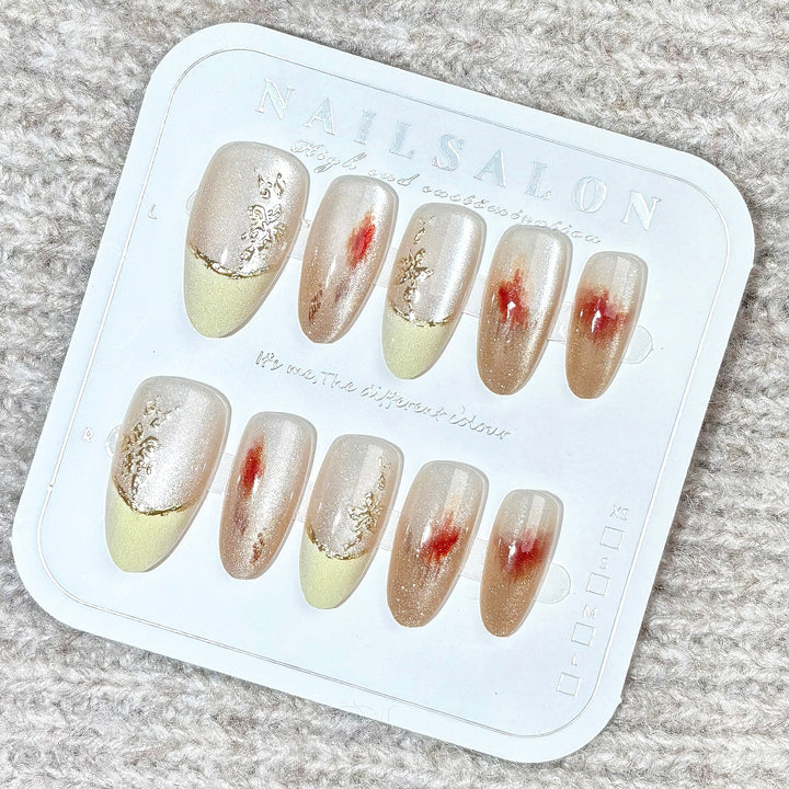 Premium Gem-Embellished Press-On Nail Set