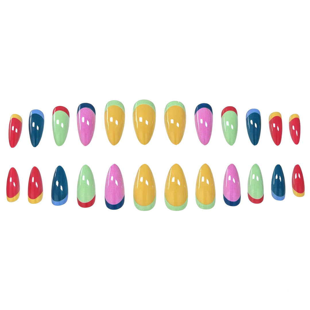 Colorful Press-On Nail Art Enhancements Stornfield