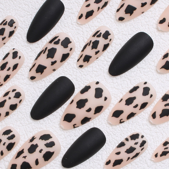 Artistic Stiletto Press-On Nails with Leopard Design Stornfield