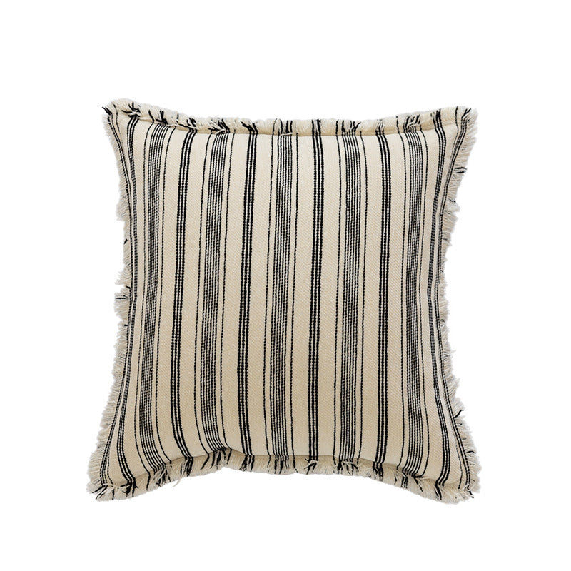 Textured Striped Throw Pillow