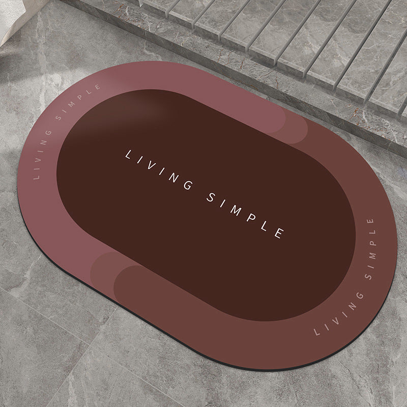 Relaxation-Themed Bathroom Mat for Home