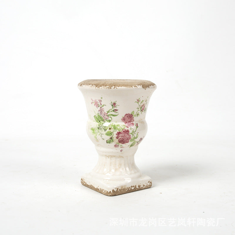 Floral Ceramic Planter Stornfield