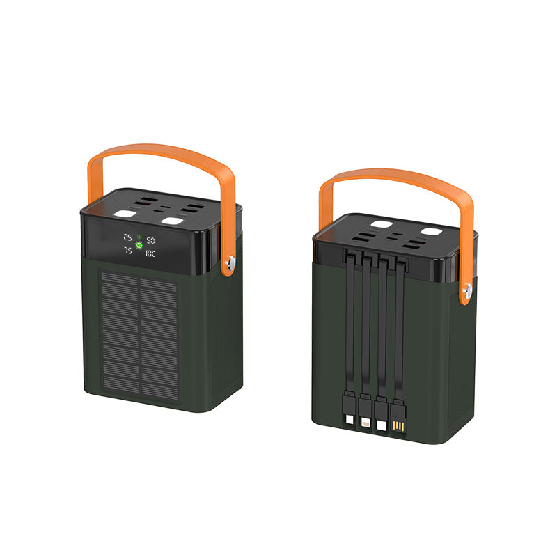 Portable solar power bank with multifunctional charging port and intuitive LED display Stornfield