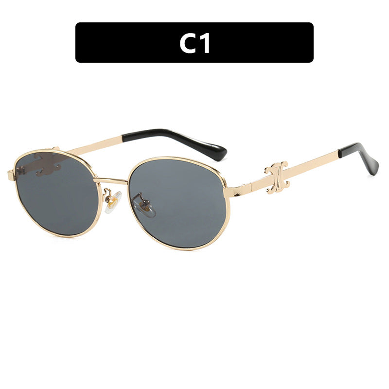 Women's stylish designer sunglasses with elegant metal frame Stornfield