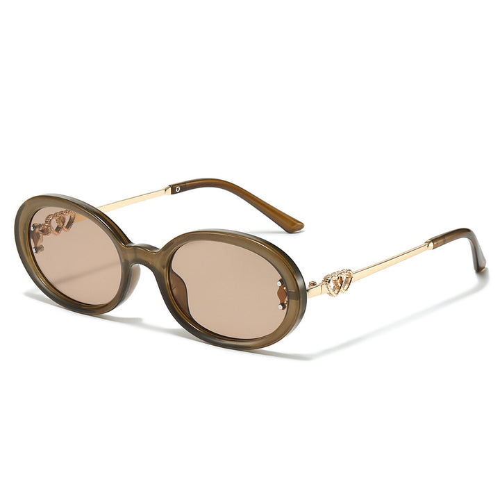 Elegant Shield Sunglasses with Decorative Metal Accents Stornfield